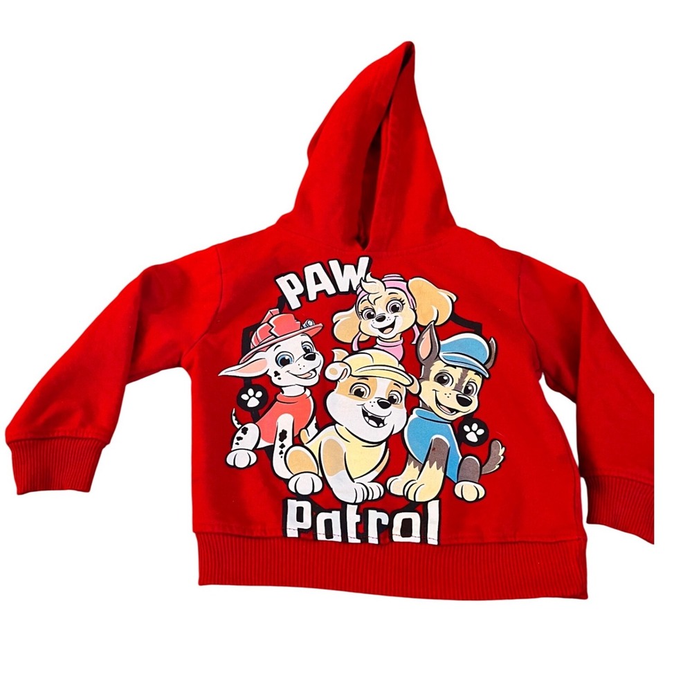 Nickelodeon Paw Patrol Red Hoodie Toddler 2T Marshall Skye Rubble Chase